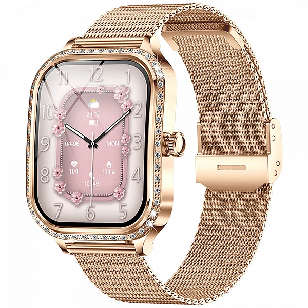 Smartwatch Microwear MK88 - Gold Steel Smartwatch Microwear MK88 - Gold Steel