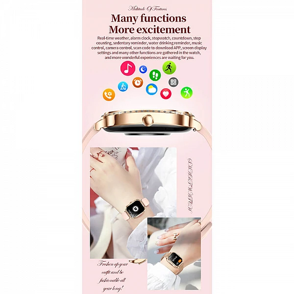 Smartwatch Microwear MK88 – Gold Steel Smartwatch Microwear MK88 – Gold Steel