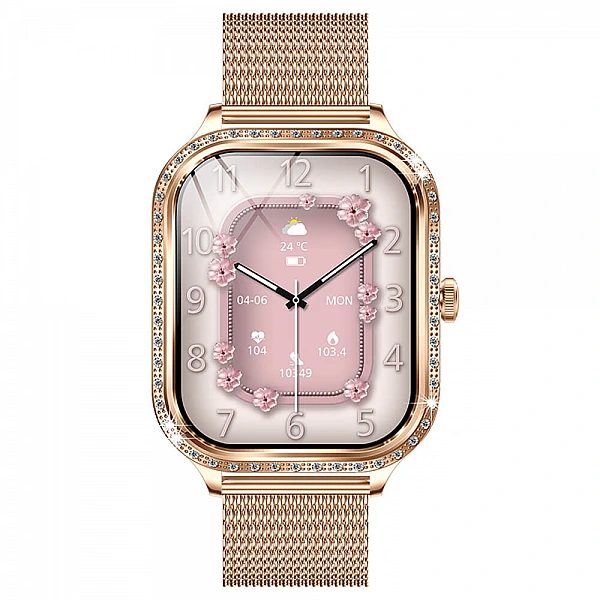 Smartwatch Microwear MK88 – Gold Steel Smartwatch Microwear MK88 – Gold Steel