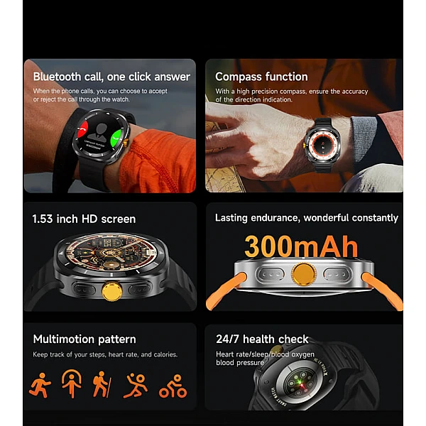 Smartwatch Microwear F7 – Black Steel Smartwatch Microwear F7 – Black Steel