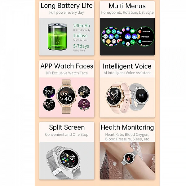 Smartwatch Microwear I70 – Gold Steel Smartwatch Microwear I70 – Gold Steel