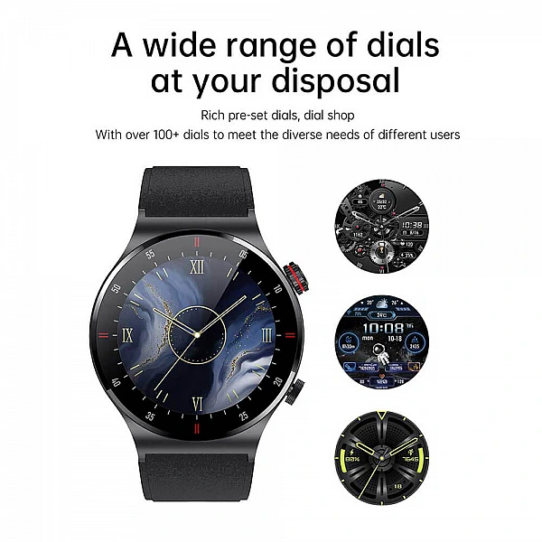 Smartwatch Microwear QW33 - Black Steel