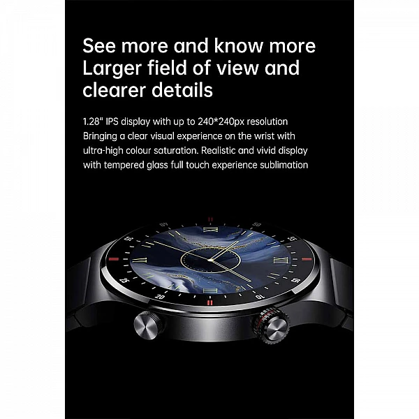 Smartwatch Microwear QW33 - Black Steel