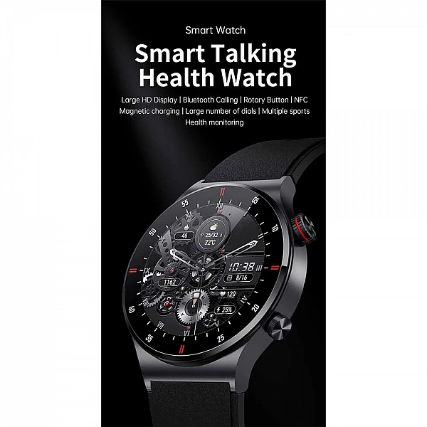 Smartwatch Microwear QW33 - Black Steel Smartwatch Microwear QW33 - Black Steel