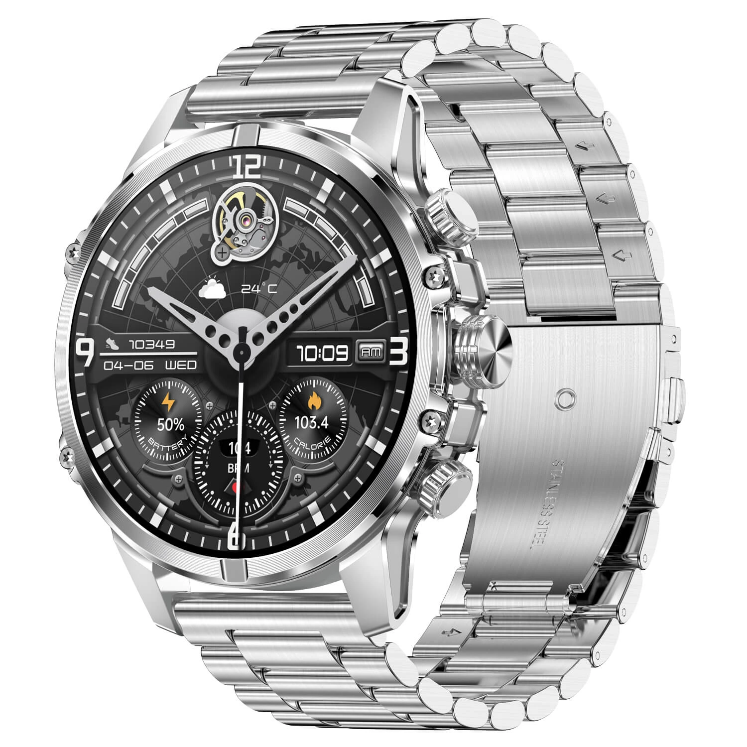 Smartwatch Microwear CF53 – Silver Steel Smartwatch Microwear CF53 – Silver Steel