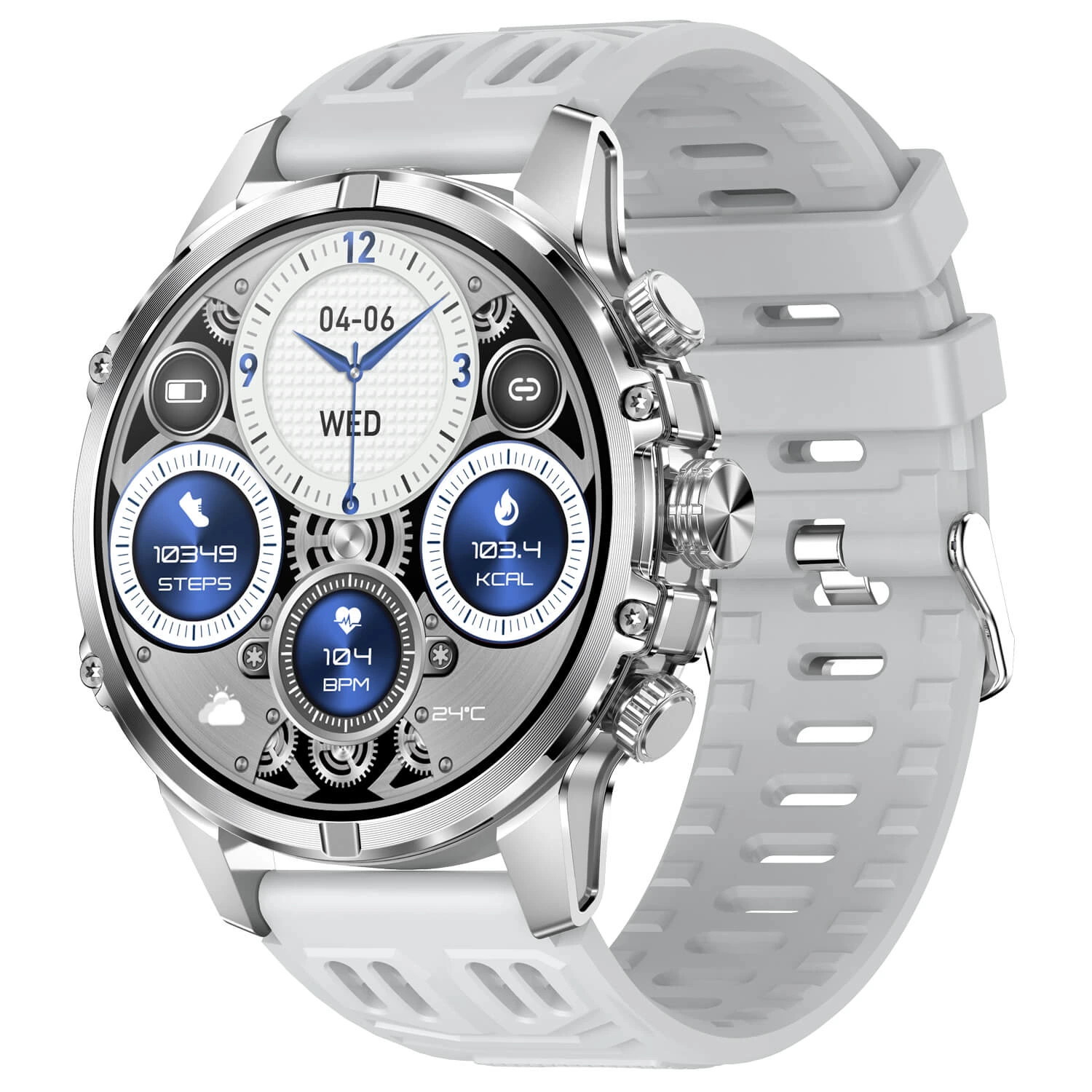 Smartwatch Microwear CF53 – White Silicone Smartwatch Microwear CF53 – White Silicone