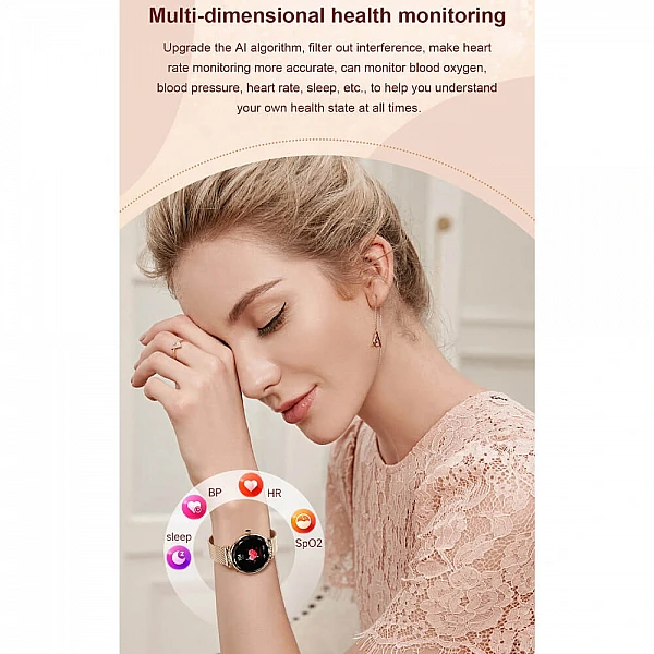 Smartwatch Microwear NX7 Pro - Gold Steel Smartwatch Microwear NX7 Pro - Gold Steel