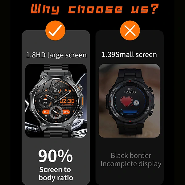 Smartwatch Microwear AK82 - Black Steel Smartwatch Microwear AK82 - Black Steel