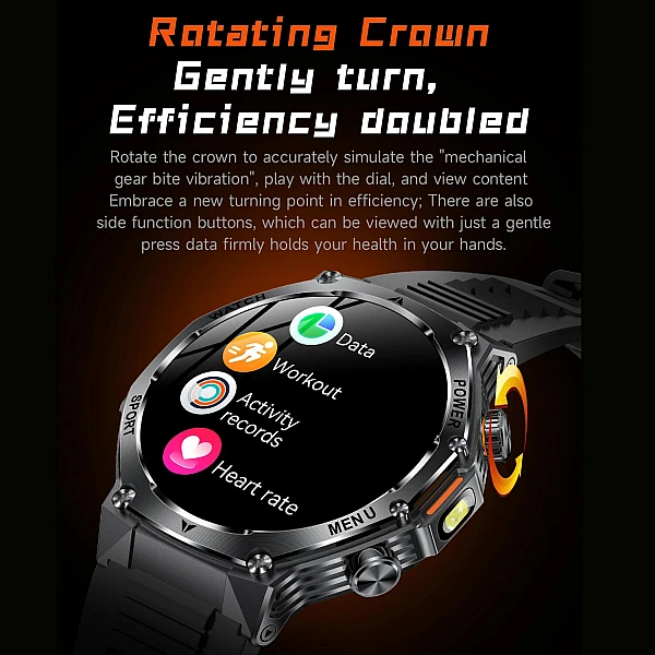 Smartwatch Microwear AK82 - Black Steel Smartwatch Microwear AK82 - Black Steel