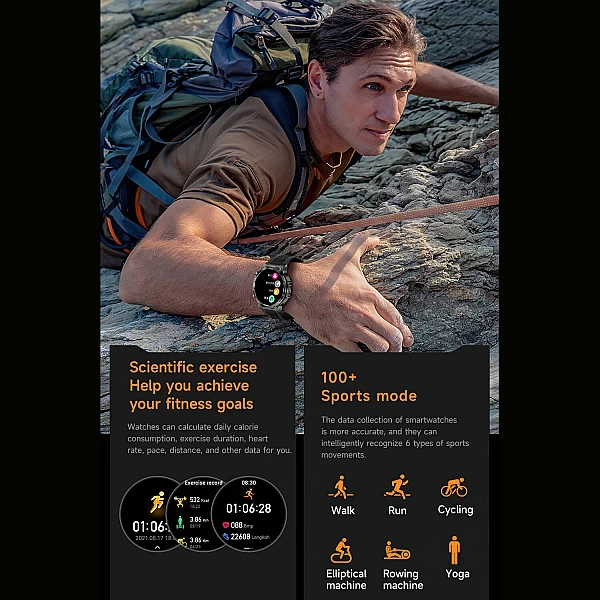 Smartwatch Microwear AK82 – Silver Steel Smartwatch Microwear AK82 – Silver Steel