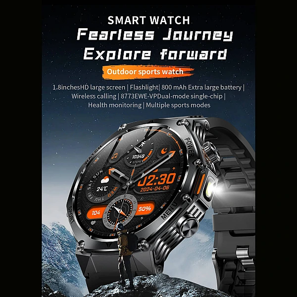 Smartwatch Microwear AK82 – Silver Steel Smartwatch Microwear AK82 – Silver Steel