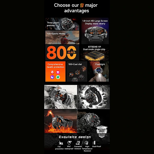 Smartwatch Microwear AK82 – Silver Steel Smartwatch Microwear AK82 – Silver Steel