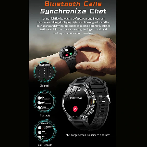 Smartwatch Microwear AK82 – Silver Steel Smartwatch Microwear AK82 – Silver Steel