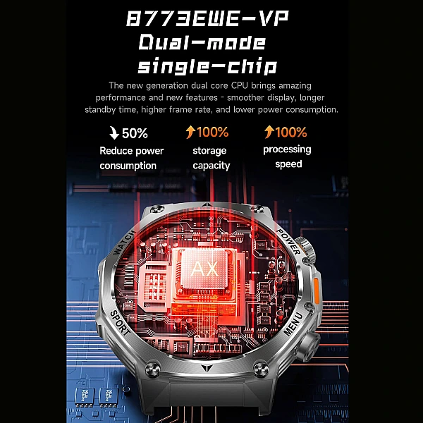 Smartwatch Microwear AK82 – Silver Steel Smartwatch Microwear AK82 – Silver Steel