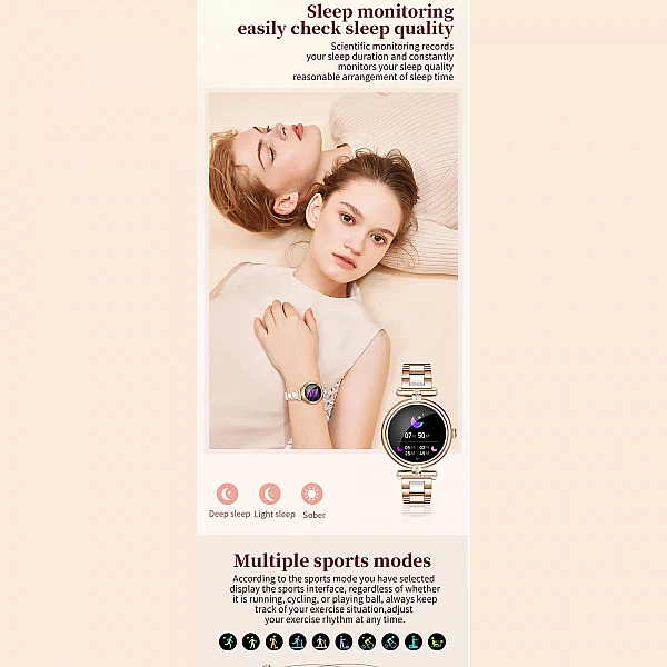 Smartwatch Microwear AK62 – Gold Milanese Steel Smartwatch Microwear AK62 – Gold Milanese Steel