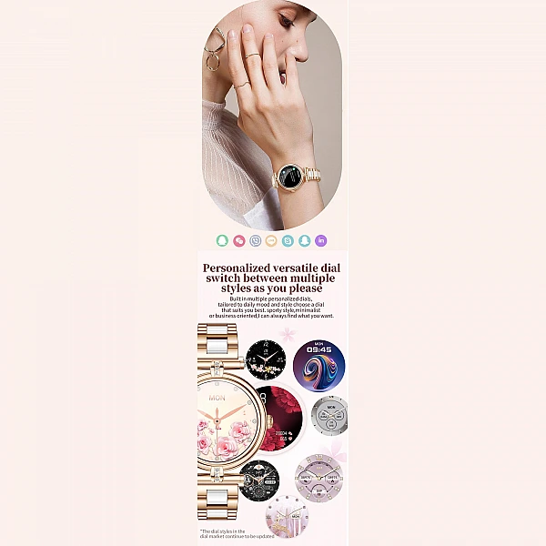 Smartwatch Microwear AK62 – Gold Milanese Steel Smartwatch Microwear AK62 – Gold Milanese Steel