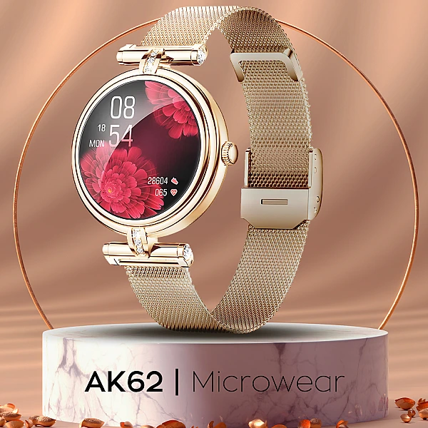 Smartwatch Microwear AK62 – Gold Milanese Steel Smartwatch Microwear AK62 – Gold Milanese Steel