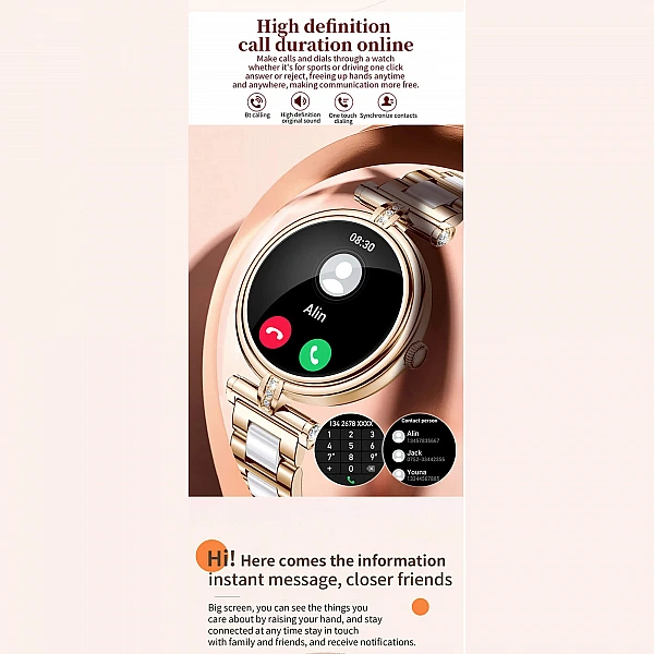 Smartwatch Microwear AK62 – Gold Milanese Steel Smartwatch Microwear AK62 – Gold Milanese Steel