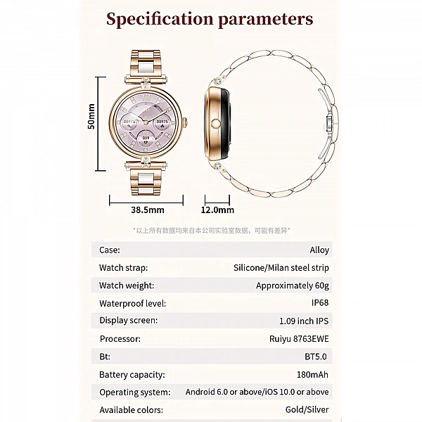 Smartwatch Microwear AK62 – Gold Milanese Steel Smartwatch Microwear AK62 – Gold Milanese Steel