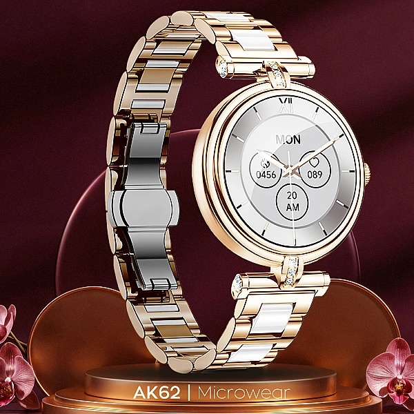 Smartwatch Microwear AK62 – Gold Steel Smartwatch Microwear AK62 – Gold Steel