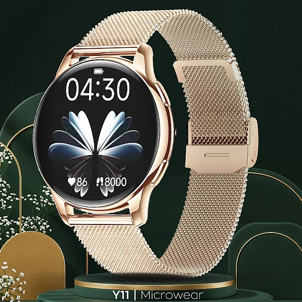 Smartwatch Microwear Y11 – Gold Steel