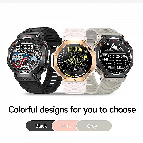 Smartwatch Microwear KC91 - Black Camo Silicone