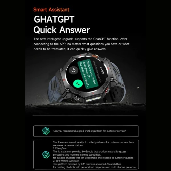 Smartwatch Microwear KC91 – Black Camo Silicone