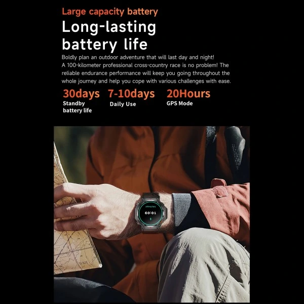 Smartwatch Microwear KC91 – Black Camo Silicone