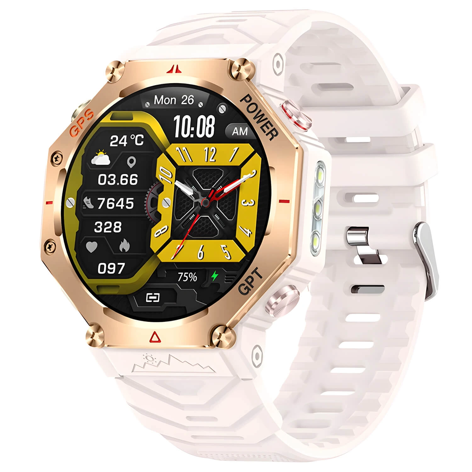 Smartwatch Microwear KC91 – Pink Silicone Smartwatch Microwear KC91 – Pink Silicone
