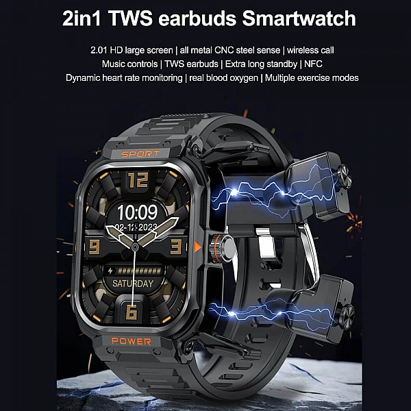 Smartwatch Microwear G55 - Black Silicone Smartwatch Microwear G55 - Black Silicone