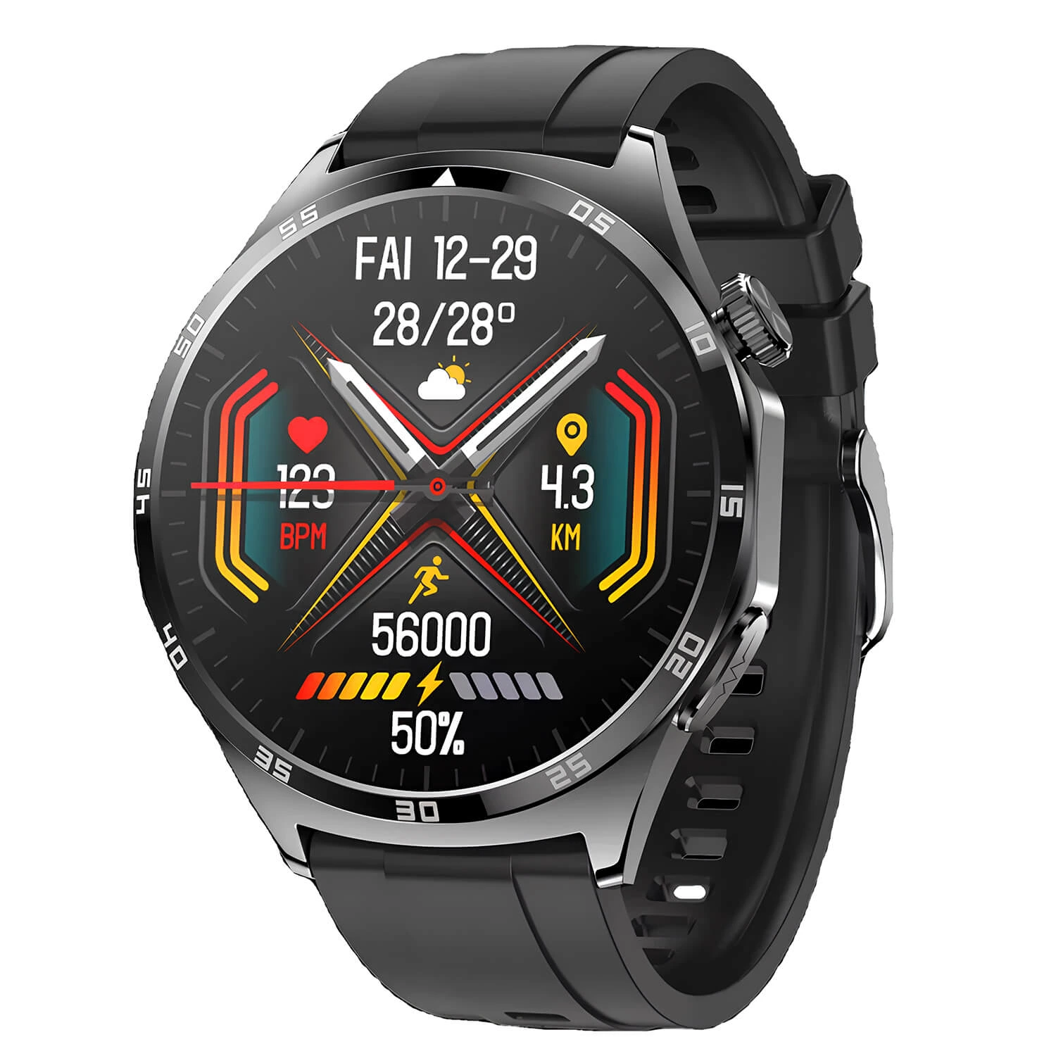 Smartwatch Microwear MT300 – Black Silicone Smartwatch Microwear MT300 – Black Silicone