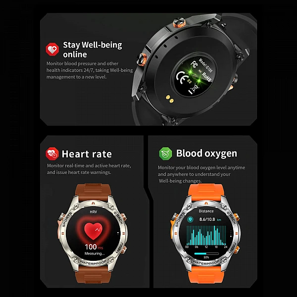 Smartwatch Microwear G100 GPS - Black