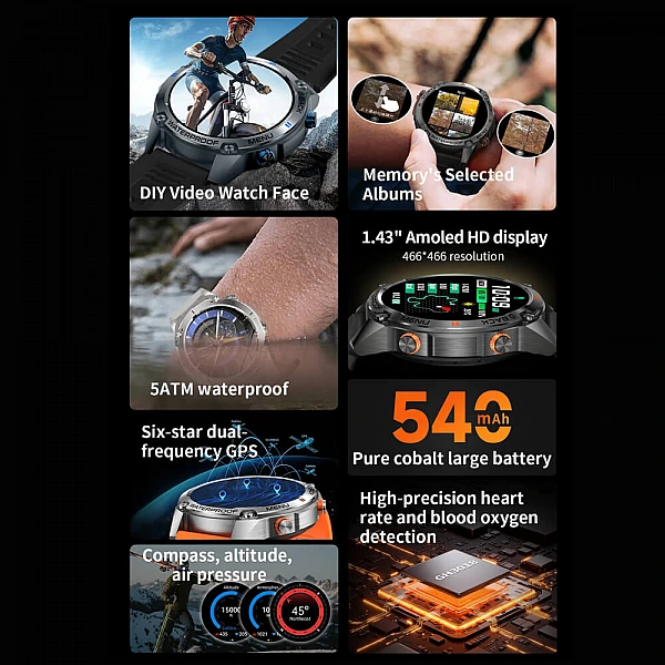 Smartwatch Microwear G100 GPS – Black Smartwatch Microwear G100 GPS – Black