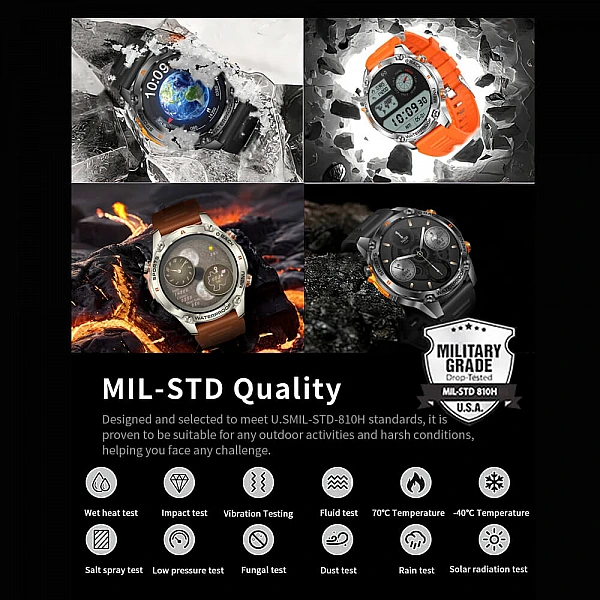 Smartwatch Microwear G100 GPS - Black