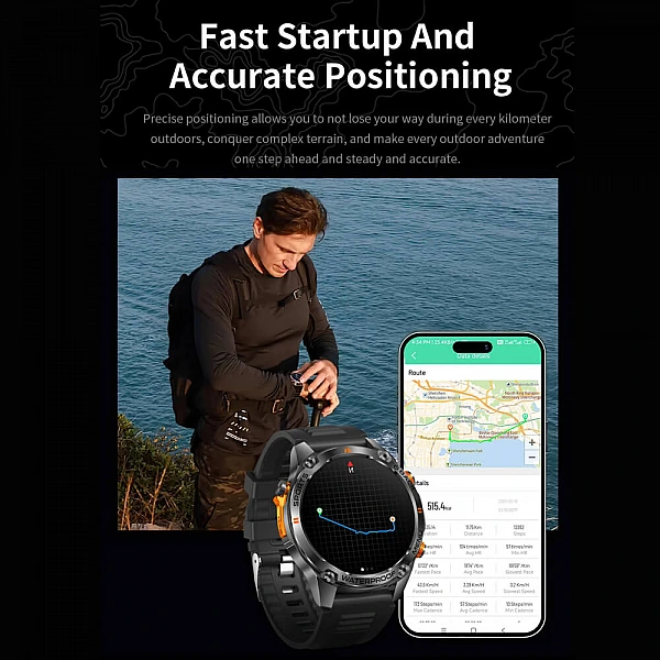 Smartwatch Microwear G100 GPS - Black