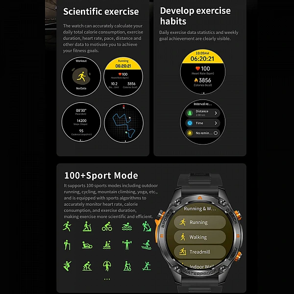 Smartwatch Microwear G100 GPS – Black