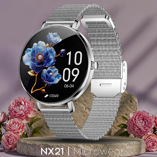 Smartwatch Microwear NX21 – Silver Steel Smartwatch Microwear NX21 – Silver Steel