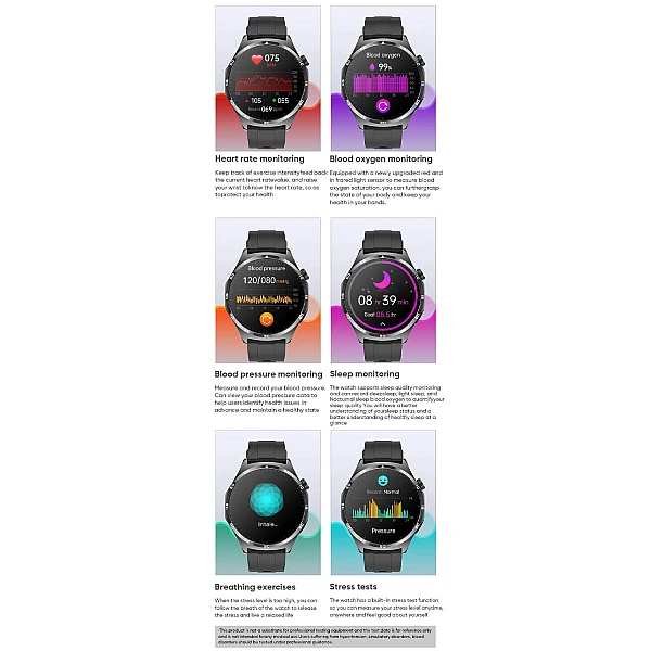 Smartwatch Microwear MT300 – Grey Silicone