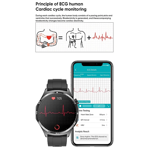 Smartwatch Microwear MT300 – Grey Silicone