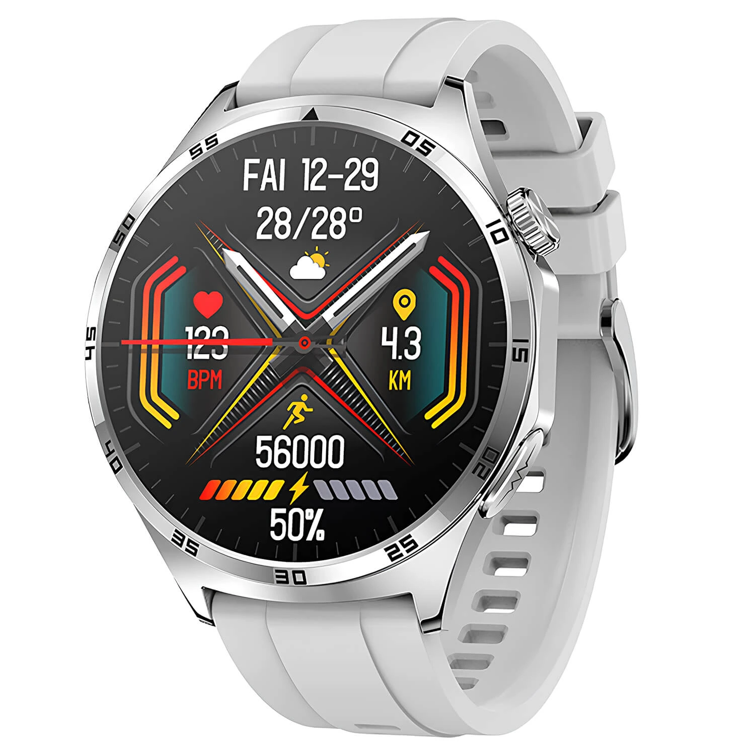 Smartwatch Microwear MT300 – Grey Silicone Smartwatch Microwear MT300 – Grey Silicone