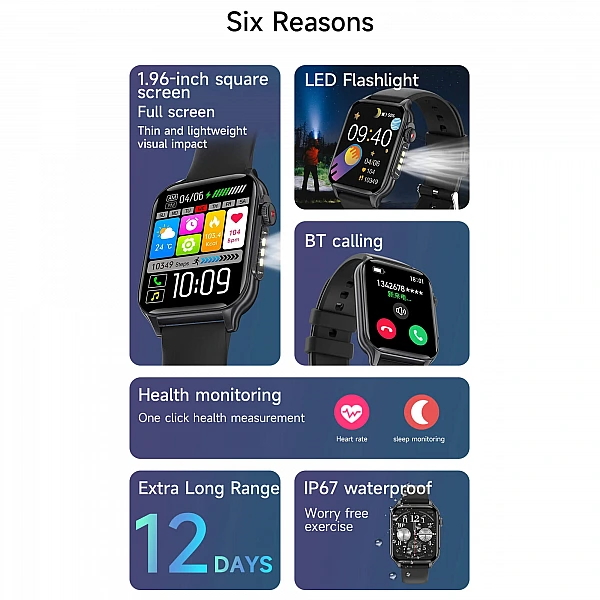 Smartwatch Microwear P6 Max – Black Steel Smartwatch Microwear P6 Max – Black Steel