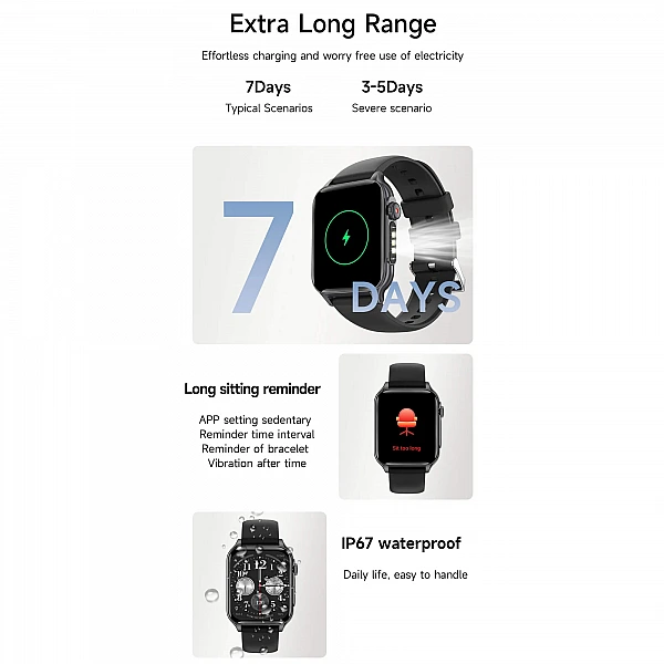 Smartwatch Microwear P6 Max – Black Steel Smartwatch Microwear P6 Max – Black Steel