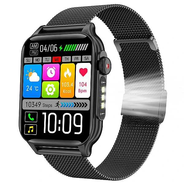 Smartwatch Microwear P6 Max – Black Steel
