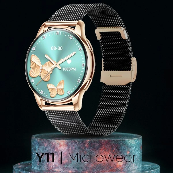 Smartwatch Microwear Y11 – Black Steel Smartwatch Microwear Y11 – Black Steel