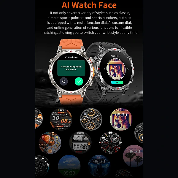 Smartwatch Microwear KC93 – Black Silicone Smartwatch Microwear KC93 – Black Silicone