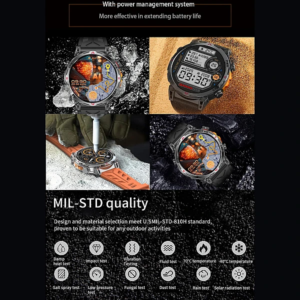 Smartwatch Microwear KC93 – Black Silicone Smartwatch Microwear KC93 – Black Silicone