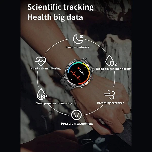 Smartwatch Microwear KC93 – Black Silicone