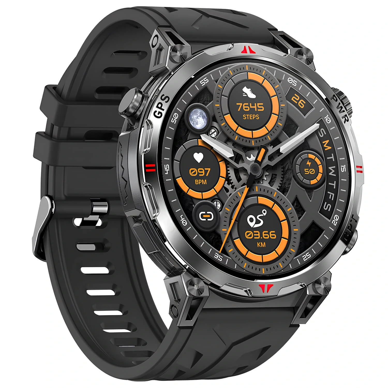 Smartwatch Microwear KC93 – Black Silicone Smartwatch Microwear KC93 – Black Silicone