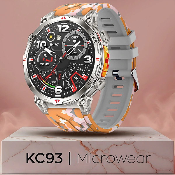 Smartwatch Microwear KC93 – Orange Camo Silicone