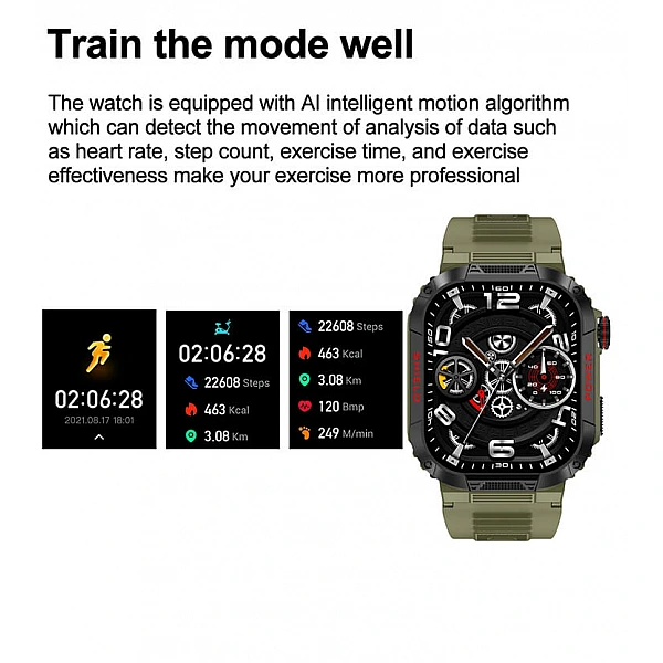 Smartwatch Microwear TK25 – Green Camo Smartwatch Microwear TK25 – Green Camo
